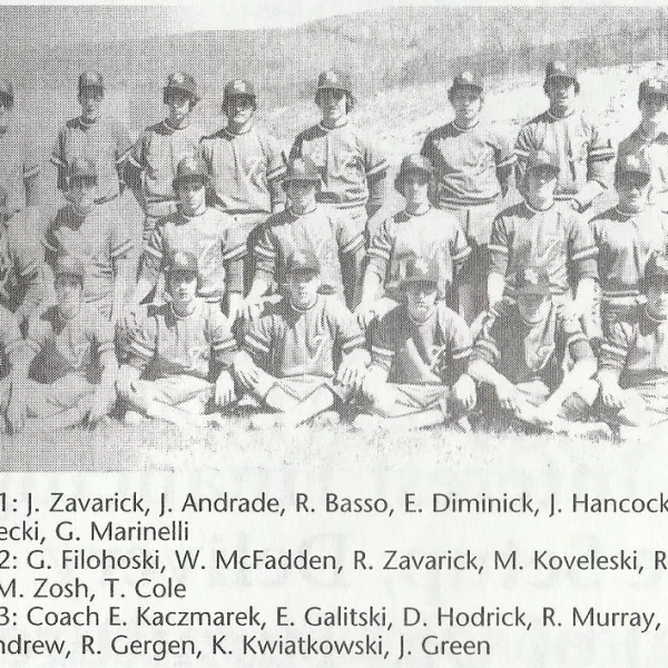 1978 SCHUYLKILL LEAGUE BASEBALL CHAMPIONSHIP TEAM