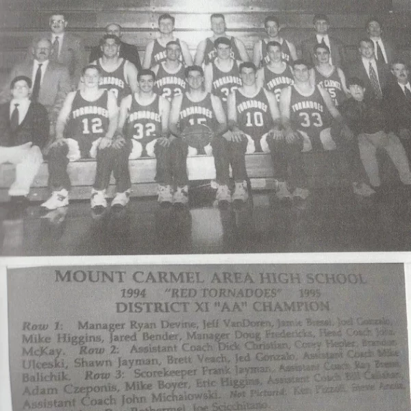 MOUNT CARMEL AREA 1995 DISTRICT XI BASKETBALL CHAMPIONS