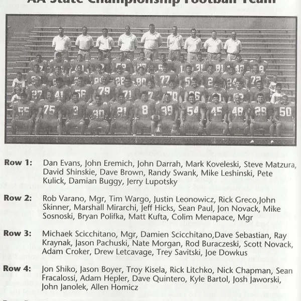 2002 MOUNT CARMEL AREA AA STATE CHAMPIONSHIP FOOTBALL TEAM