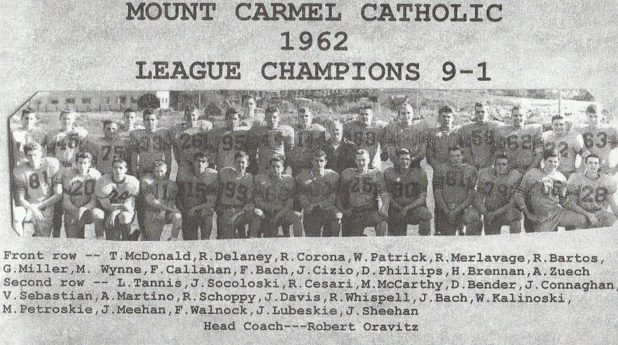 1962 MOUNT CARMEL CATHOLIC FOOTBALL TEAM